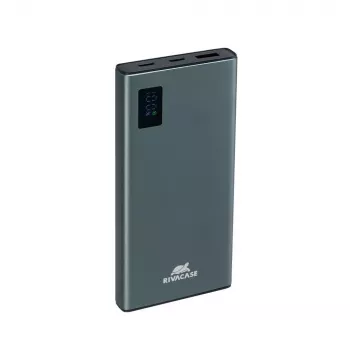 Išorinė baterija Rivacase VA1021 10000mAh, du USB išėjimai, LED indikatoriai, kompaktiškas nešiojamas įkroviklis