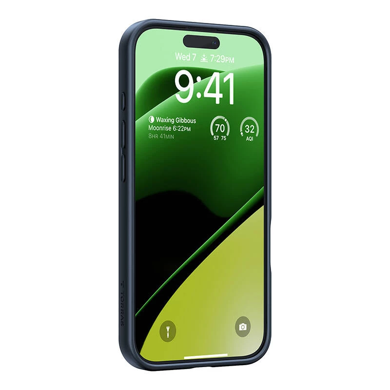 Apsauginis telefono dėklas Torras Ostand Pro, skirtas iPhone 16 Plus — juodas, plonas profilis, lengvas
