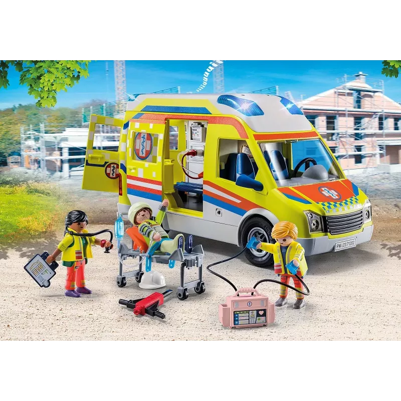 Playmobil 71202 City Life greitosios pagalbos automobilis su šviesomis ir garsu, žaislinis rinkinys, tinka nuo 4 metų, vienas