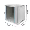 Stovo spinta QOLTEC 19 colių 12U modelis 54485 — tinklo / serverių korpusas