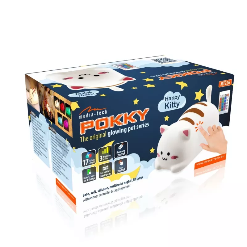 Media-Tech Pokky Happy Kitty MT226 LED naktinė lemputė