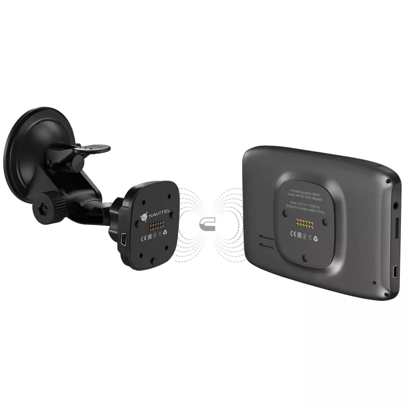 GPS navigatorius Navitel Navitel E505 Magnetic — 5 colių TFT jutiklinis ekranas, 8 GB, MicroSD, delninis/stacionarus, 161 g