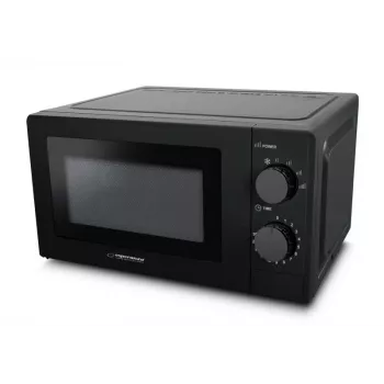 Solo mikrobangų krosnelė ESPERANZA ESTOFADO — 20 l, 700 W, 5 galios lygiai, 24,5 cm sukamoji lėkštė, juoda