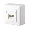 METZ CONNECT BTR IT CONNECT E-DAT C6 8/8(8) AP Cat.6 - Sieninis lizdas - RJ-45 X 2 - Gryna balta, RAL 9010 - 2 prievadai (1307380002-I)