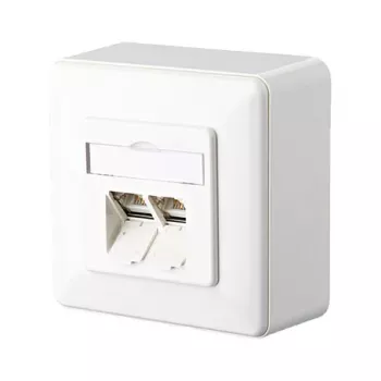 METZ CONNECT BTR IT CONNECT E-DAT C6 8/8(8) AP Cat.6 - Sieninis lizdas - RJ-45 X 2 - Gryna balta, RAL 9010 - 2 prievadai (1307380002-I)