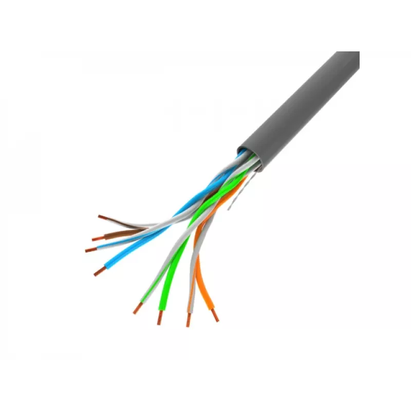 LANBERG tinklo kabelis U/UTP Cat5e LCU5-10CC-0305-S, 305 m, CCA laidininkas, 24 AWG, pilkas