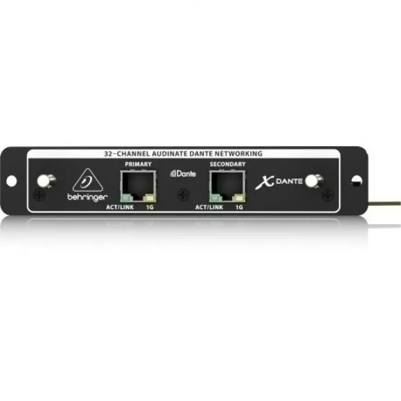 Plėtotės kortelė Behringer X-DANTE, skirta X32 — Dante tinklo garsas, 32 kanalai