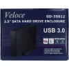 Inter-Tech Veloce GD-35612 - Išorinis kietojo disko korpusas - 3,5 colio (8,9 cm) - SATA 3Gb/s - USB 3.0
