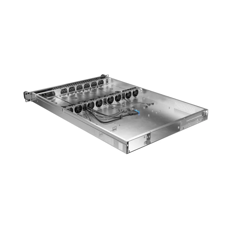 Rack Chassis Lanberg SC01-6501-12B 1U Juoda 8 Ventiliatoriai HDD SSD