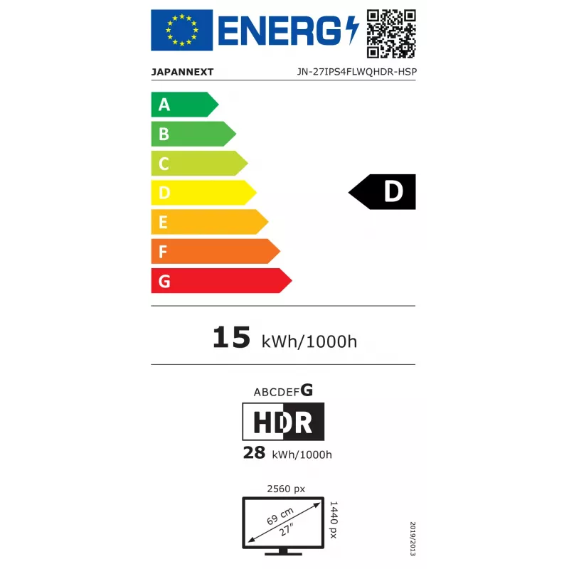 JAPANNEXT JN-27IPS4FLWQHDR-HSP 16 9 HDMI/DP WQHD - plokščias ekranas (TFT/LCD)