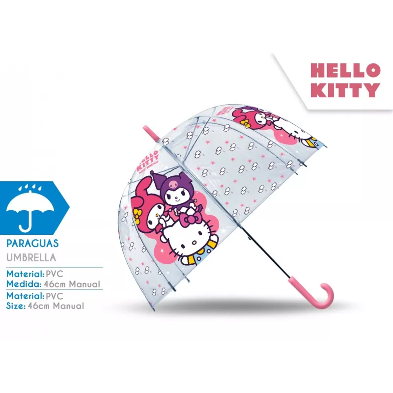 Permatomas skėtis Hello Kitty