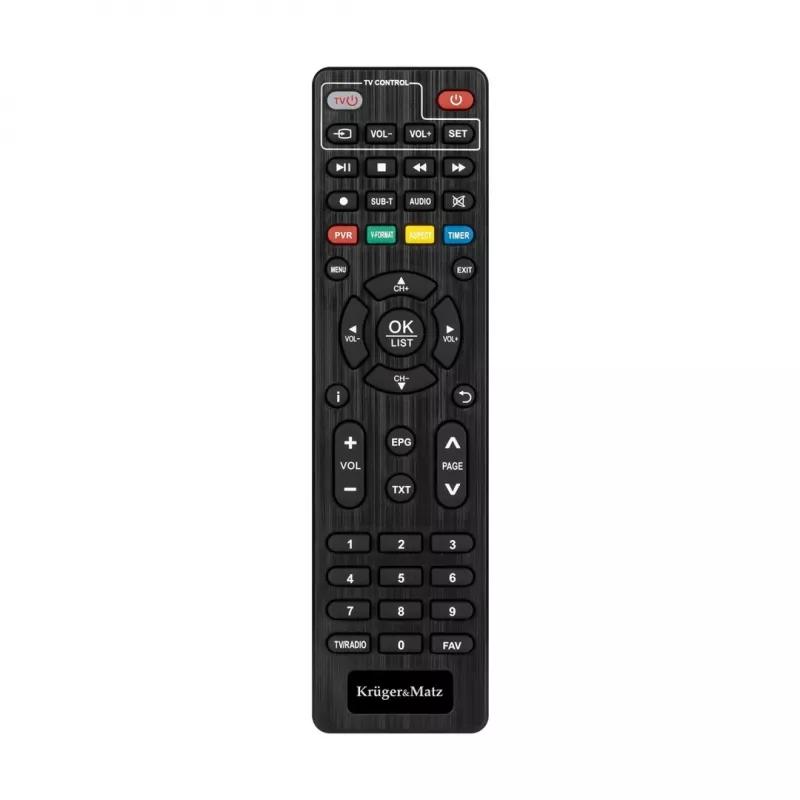 Mini DVB-T2 H.265 HEVC imtuvas KRUGER & MATZ KM9998, 470–862 MHz, 1 imtuvas, HDMI, USB, 720p