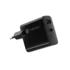 Laidinis mobiliojo įrenginio įkroviklis NATEC NUC-2143, 45 W, USB-C PD 3.0 + USB-A QC 3.0, 110–240 V, juodas