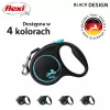 Flexi automatinis pavadėlis Juoda Design S 5 m, mėlynas