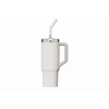 Termo puodelis su šiaudeliu Xiaomi Straw Mug White 1 L — nerūdijančio plieno vidus, sandarus, 240×132×97 mm