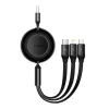 USB 3 viename laidas Baseus Bright Mirror — micro USB, USB-C, Lightning, 66W, 1,1 m