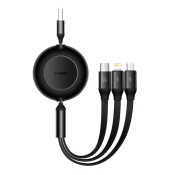 USB 3 viename laidas Baseus Bright Mirror — micro USB, USB-C, Lightning, 66W, 1,1 m