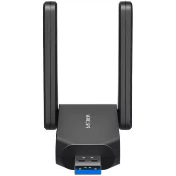 „Wi‑Fi“ USB adapteris MERCUSYS MA72XH AX1800 su didelio stiprinimo antenomis, USB-A „Plug‑and‑Play“