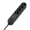 Maitinimo lizdas ColorWay CW-CHE44PDB — 4 kintamosios srovės lizdai, 2 USB prievadai
