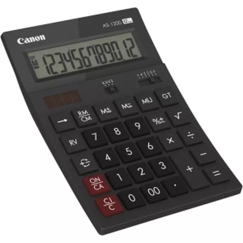 Canon AS1200HB skaičiuotuvas, stalinis, pagrindinis, pilkas