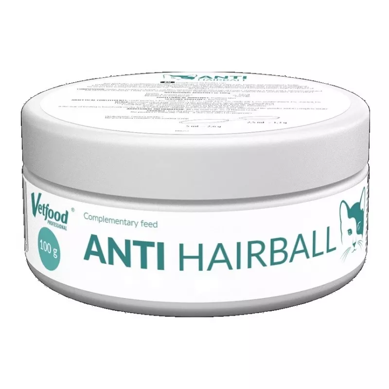 VETFOOD Aniti-Hairball – papildomas kačių ėdalas – 100 g