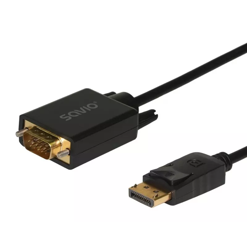SAVIO DisplayPort į VGA (D-Sub) laidas 1,8 m, juodas