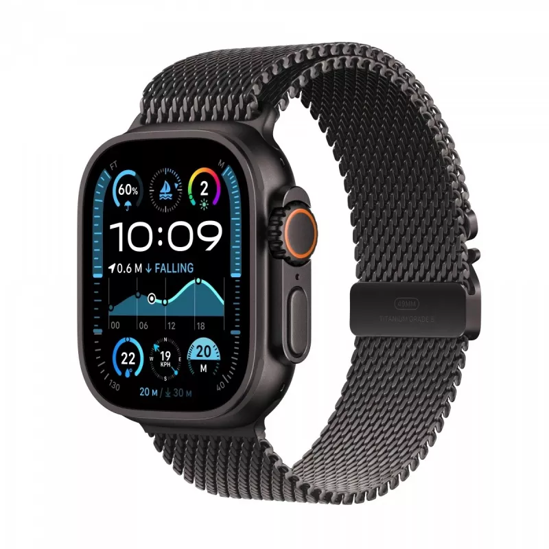 Watch Ultra 2 GPS + Cellular 49 mm Juoda Titanium Case with Juoda Titanium Milanese Loop - M
