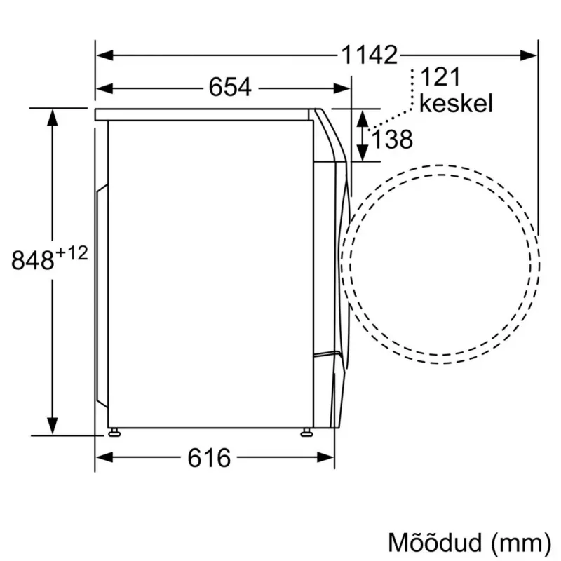 Bosch WNC254A0SN skalbimo mašina su džiovykle 10,5 kg / 6 kg 1400 aps./min.