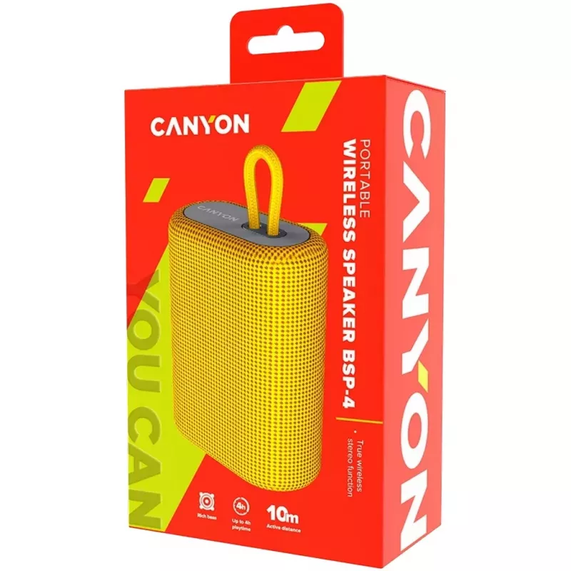 Stereo Portable Speaker Canyon BSP-4 Geltona