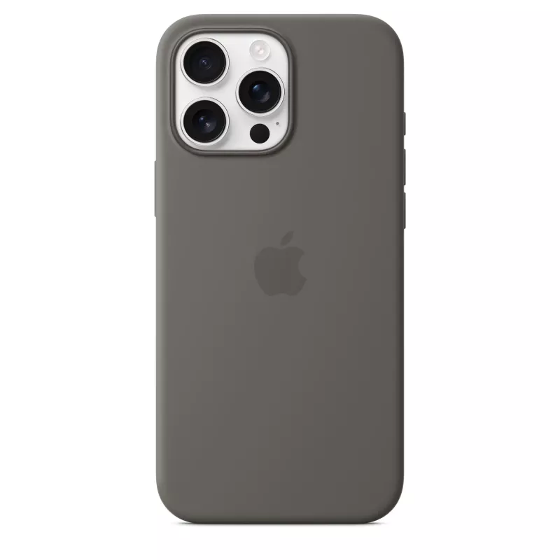 Silikono dėklas su „MagSafe“, skirtas „iPhone 16 Pro Max“ – pilkai akmeninė spalva