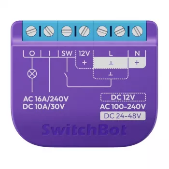 Išmanioji relė SwitchBot Relay W5502300, potencialo laisvas kontaktas, nuotoliniam laidinių įrenginių valdymui