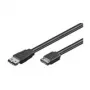 Wentronic Goobay HDD eSATA laidas 1.5GBits / 3GBits / 6GBits, juodas, 0.5 m - SATA L tipo kištukas > eSATA I tipo kištukas (93246)