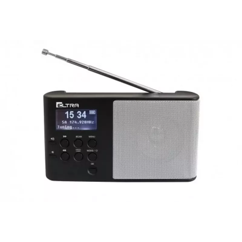 Stalinis DAB+ radijo imtuvas Eltra modelis 5907727028346 sidabrinės spalvos