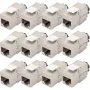 Keystone modulis DIGITUS CAT 6A ekranuotas su išmaniuoju kabelių tvarkikliu, plokščias RJ-45, 14,5×34,5×21 mm — 12 vnt.