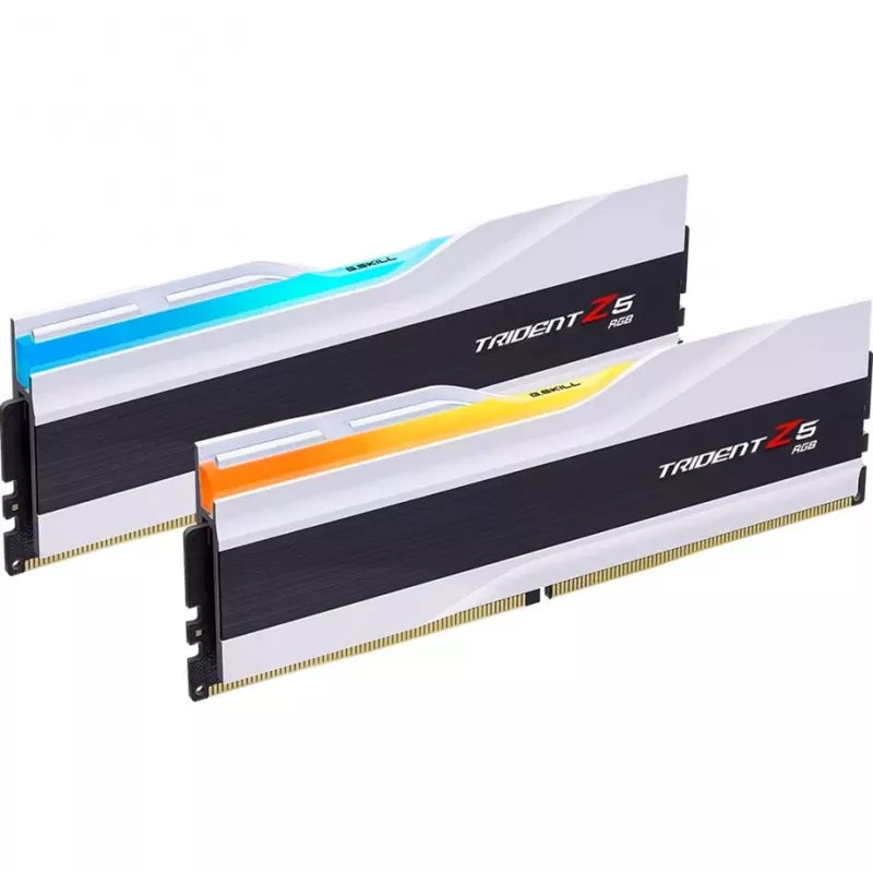 G.Skill Trident Z5 RGB - DDR5 - rinkinys - 48 GB: 2 x 24 GB - DIMM 288-PIN - 8200 MHz / PC5-65600 - CL40 - 1.35 V - be buferio - su luste integruota ECC - matinė balta (F5-8200J4052F24GX2-TZ5RW)