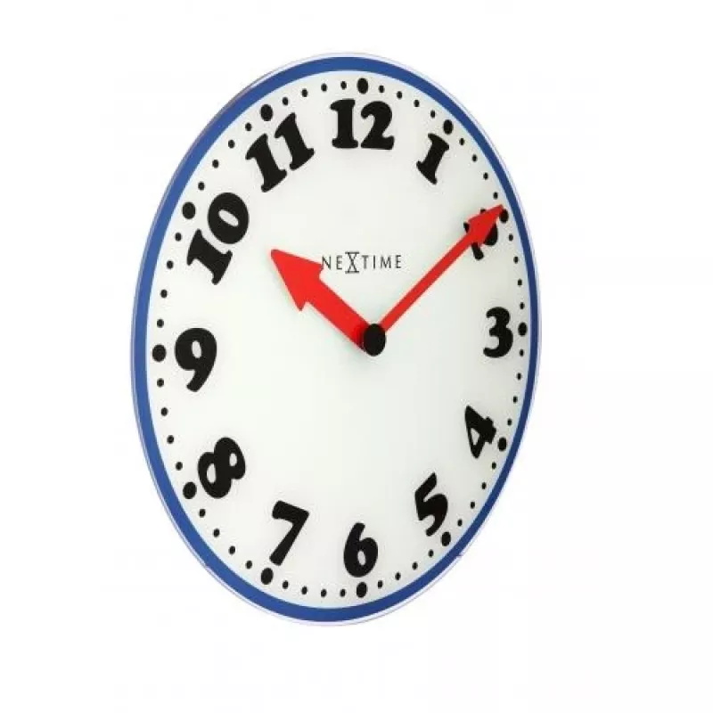 NeXtime klok 8151 Boy, Ø43 cm, Sieninis, Balta/ Mėlyna/ Juoda/ Raudona