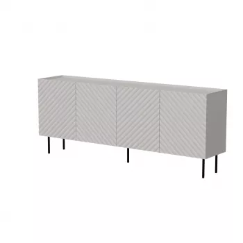 Komoda Cama Meble LUCCA 4D — 200 x 40 x 80 cm, kašmyro spalvos, medžio drožlių plokštė