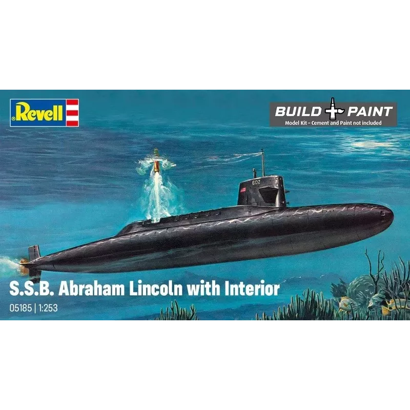 Plastikinis laivo modelis REVELL S.S.B. Abraham Lincoln mastelis 1/253