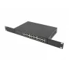 Nevaldomas komutatorius LANBERG RSGE-24 — 24× Gigabit Ethernet 1U, montuojamas į stovą, juodas