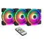 INTER-TECH Argus RGB ventiliatorių rinkinys RS-14 140mm ARGB 3 vnt. juodas