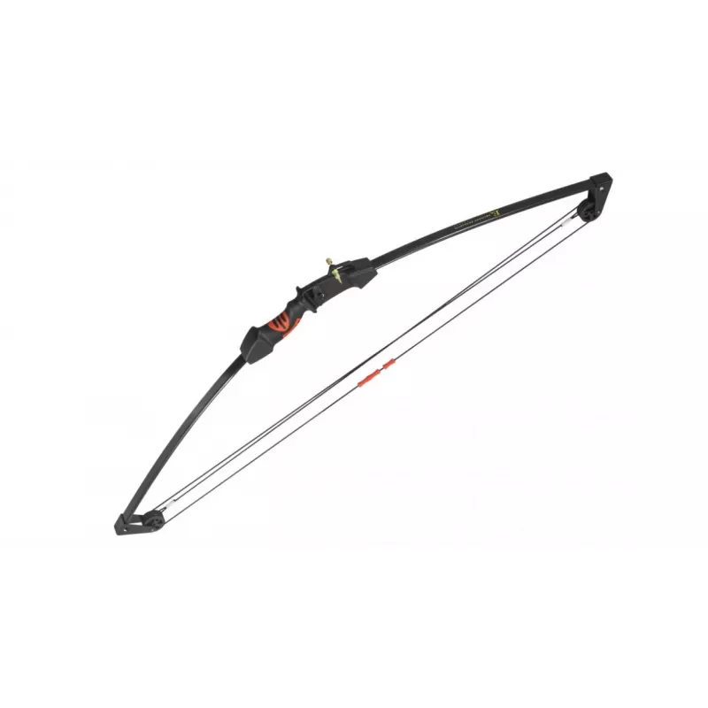 Sudėtinis lankas POE LANG EK Chameleon Juoda 10–15 lb įtempimo jėga, aliuminis, 930 mm, 22 colių templė, komplekte 2 strėlės ir priedai
