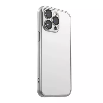 Apsauginis telefono dėklas Joyroom JR-15Q2 matinis pilkas, skirtas iPhone 15 Pro, plonas apsauginis dangtelis su tiksliais išpjovomis