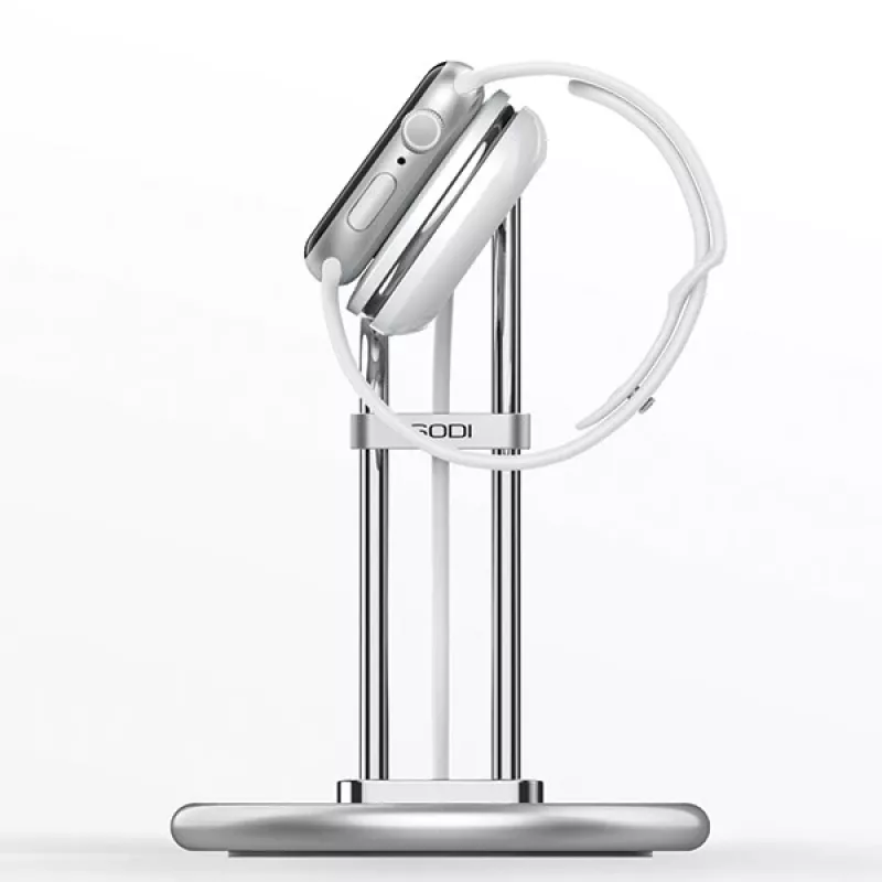„For Apple Watch“ stovas SAW-300 indukcinis sidabrinis