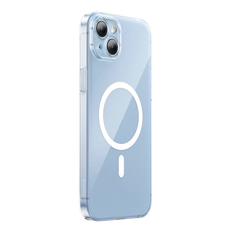 „Baseus Crystal“ serijos magnetinis dėklas „iPhone 14 Plus“ ir grūdintas stiklas