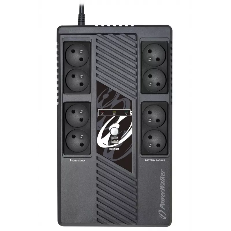 PowerWalker VI 800 MS FR nepertraukiamo maitinimo šaltinis (UPS) Linijinis-interaktyvus 0,8 kVA 480 W 8 AC lizdai