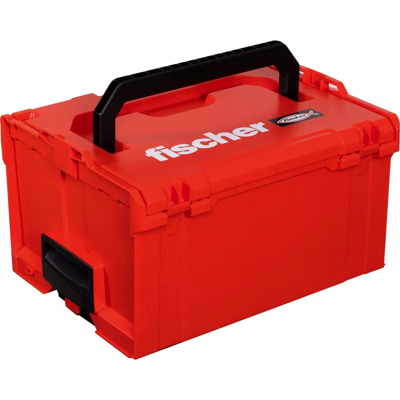 Įrankių dėžė FISCHER L-BOXX FLB 238 tuščia, raudona/juoda, modulinis daiktadėžė