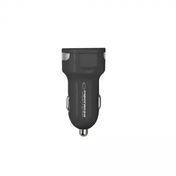 Automobilinis kroviklis ESPERANZA EZ110 juodas — 12–24 V įvestis, 2× USB-A 2,1 A, „Quick Charge 3.0“, 36 W