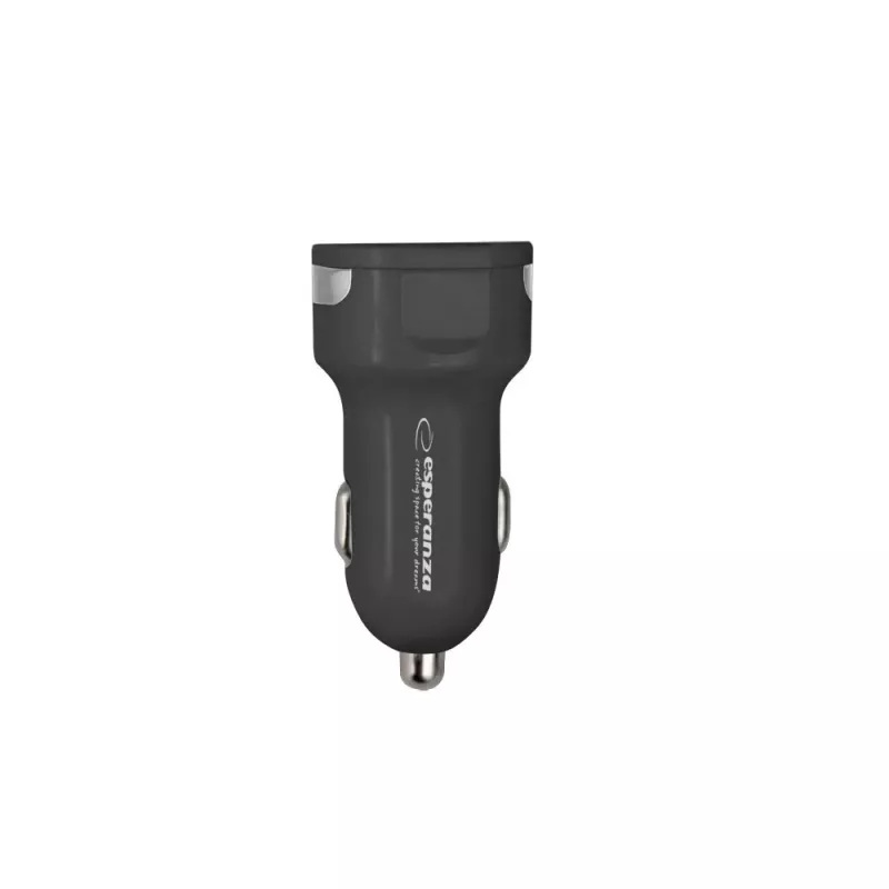 Automobilinis kroviklis ESPERANZA EZ110 juodas — 12–24 V įvestis, 2× USB-A 2,1 A, „Quick Charge 3.0“, 36 W