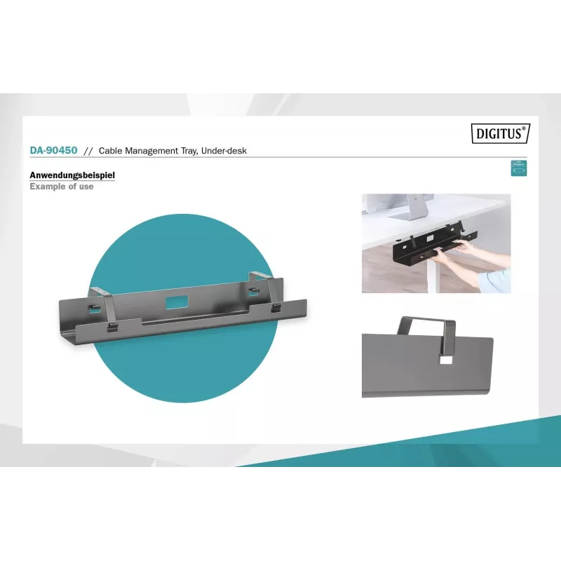 Digitus DA-90450 Kabelmanagementwanne 600x135x108mm Juodas plienas 1