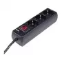 Hama 00030392 apsaugos nuo viršįtampių juosta, juoda, 3 kintamosios srovės lizdai, 230 V, 1,4 m